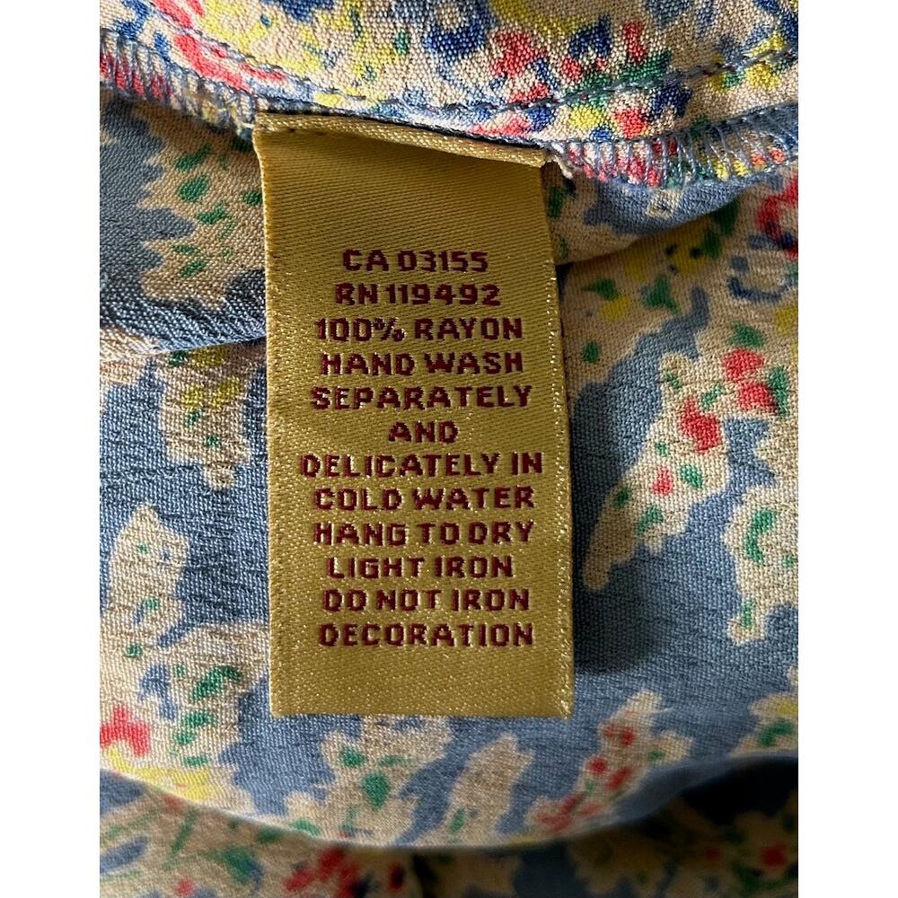 Vintage‎ April Cornell Women’s Size XL Front Tie Gatsby Midi Floral Print Dress - Picture 7 of 7
